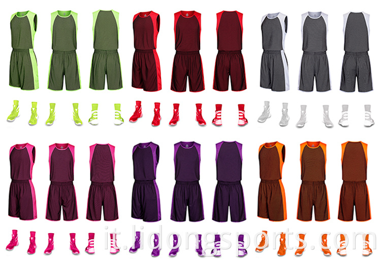 2021 Nuova moda Fashion Personalized rapido a secco a secco Basketball Set di uniformi da basket professionale comodo